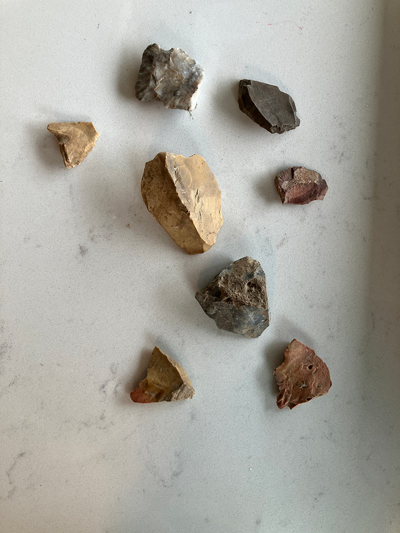 Native American flint stone tools discovered on Red Bird Ranch property